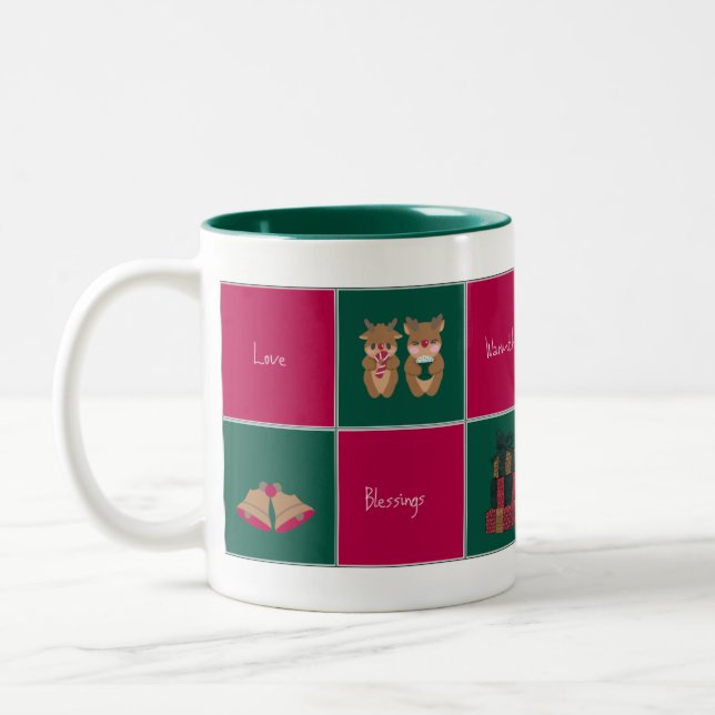 Merry & Bright Christmas Coffee Mug (Left)