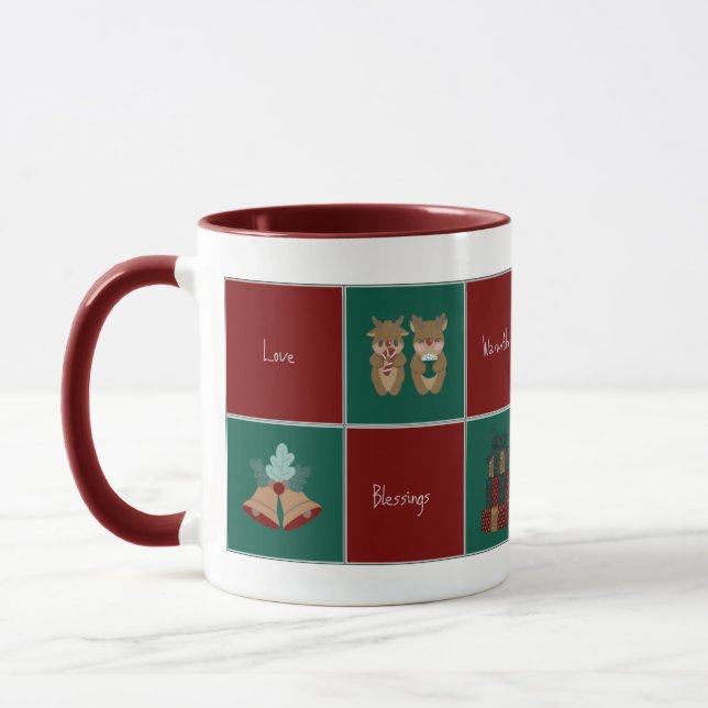 Merry & Bright Christmas Coffee Mug (Left)