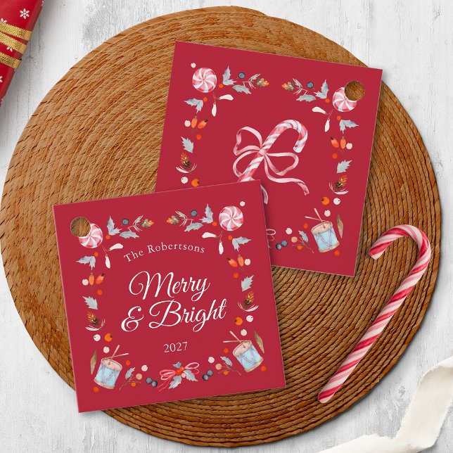 Merry & Bright Christmas  Favour Tags (Creator Uploaded)