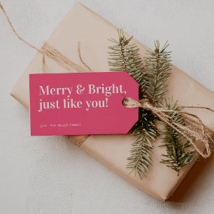 Merry & Bright Christmas Gift Tags