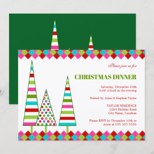 Merry & Bright Christmas Holiday Invitation