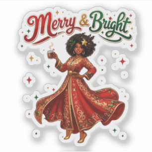 Merry & Bright Christmas Kaftan Woman