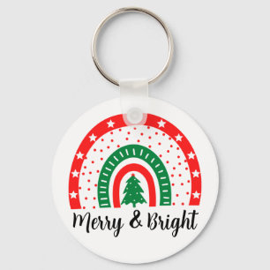 Merry & Bright Christmas  Key Ring