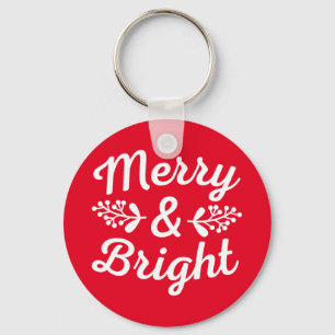 Merry & Bright Christmas  Key Ring