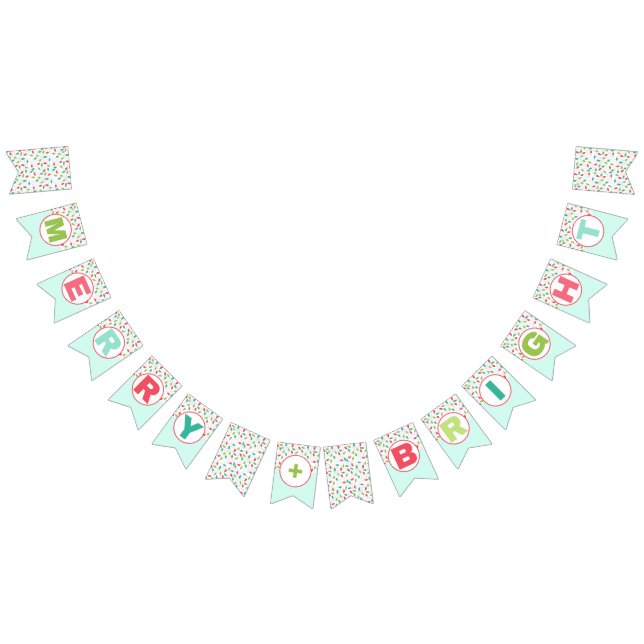 Merry + Bright Christmas Lights | Colourful Holida Bunting (All)