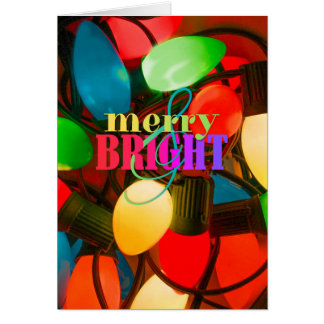 Merry & Bright Christmas Lights - Postcard
