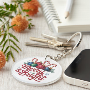 Merry & Bright Christmas Magic Key Ring