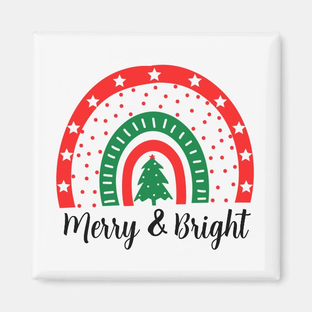 Merry & Bright Christmas  Magnet (Front)