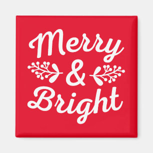 Merry & Bright Christmas Magnet
