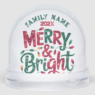 Merry & Bright & Christmas Nutcracker  Snowglobe