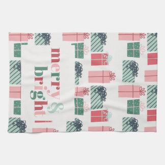 Merry & Bright Christmas Package Tea Towel