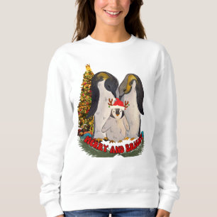 Merry & Bright Christmas Penguin Sweatshirt