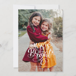 Merry & Bright Christmas Photo Card 