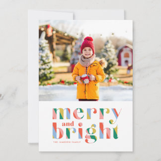 Merry & Bright Christmas Photo Card