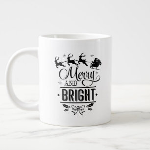 Merry & Bright /Christmas Quote/ Personalised Mug