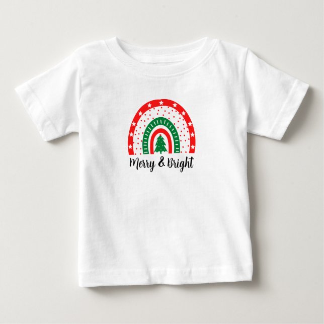 Merry & Bright Christmas T-Shirt (Front)