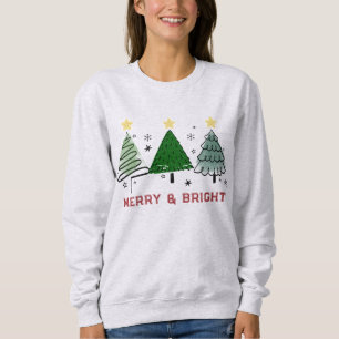 Merry & Bright Christmas Tree Sweatshirt
