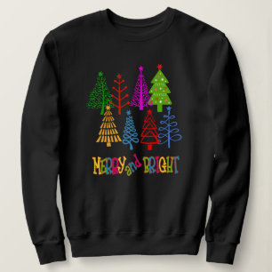 Merry & Bright Christmas Tree Sweatshirt - Festive
