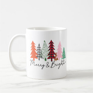 Merry & Bright Christmas Trees Coffee Mug