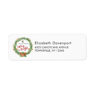 Merry & Bright Christmas Wreath