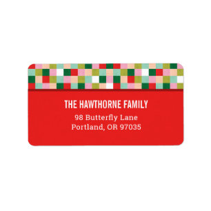 Merry & Bright Color Blocks Label