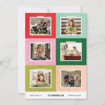 Merry & Bright Colour Blocks Holiday Photo Card