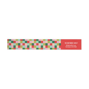 Merry & Bright Colour Blocks Wrap Around Label