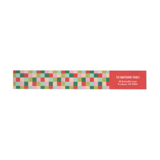 Merry & Bright Colour Blocks Wrap Around Label