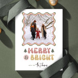 Merry & Bright Colourful 80s Retro Photo Christmas Holiday Card<br><div class="desc">Add a touch of nostalgia to your Christmas gifting with this colourful Christmas Photo Holiday Card design. Featuring one photo frame, retro fonts in festive red, green and pink colours which read 'Merry & Bright'. This modern Season's Greetings family photo greeting card design includes space for your name, perfect to...</div>