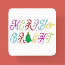 Merry & Bright Colourful Christmas Tree Festive