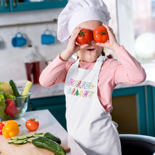 Merry & Bright Colourful Christmas Tree Kids Apron