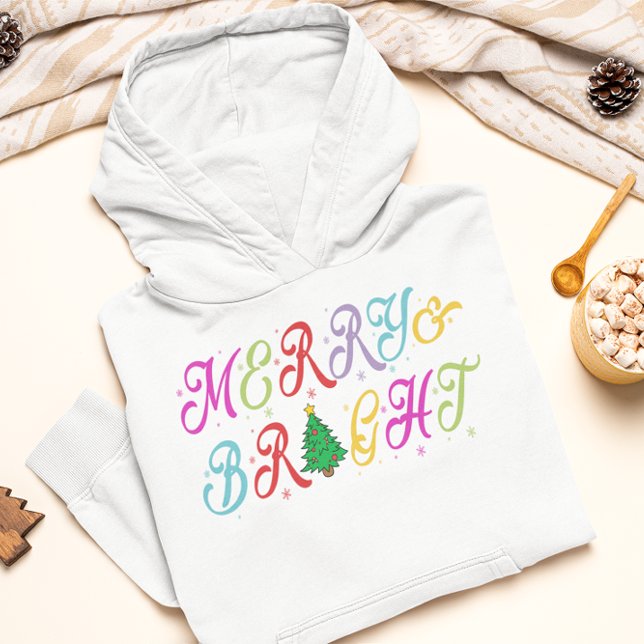 Merry & Bright Colourful Christmas Tree Women's Hoodie (Creator Uploaded)