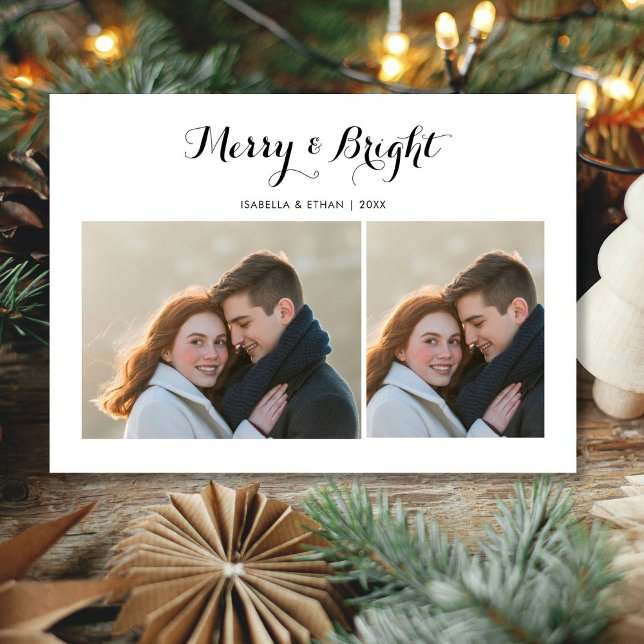 Merry & Bright Couple Togetherness  Holiday card (Creator Uploaded)