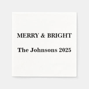 Merry & Bright Custom Napkins – Christmas 2025
