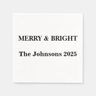 Merry & Bright Custom Napkins – Christmas 2025