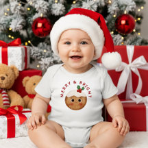 Merry & Bright Cute Christmas Toddler Bodysuit