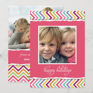 Merry & Bright Double Sided Holiday Photo Card