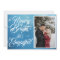 Merry Bright Engaged Blue Snowflake Bokeh Photo