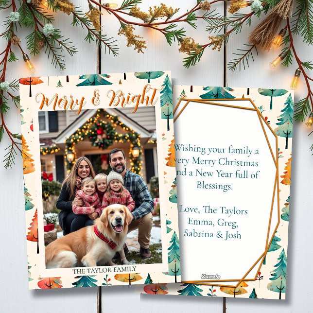Merry & Bright | Family Photo Christmas Holiday Card (Creator Uploaded)