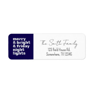 Merry & Bright & Friday Night Lights Label