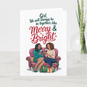 Merry & Bright Friendship Holiday Greeting Card