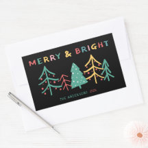 Merry & Bright Fun Pine Stylish Christmas Black