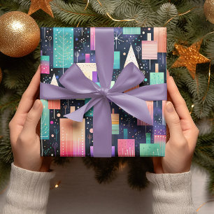 Merry & Bright Geometric Christmas Wrapping Paper