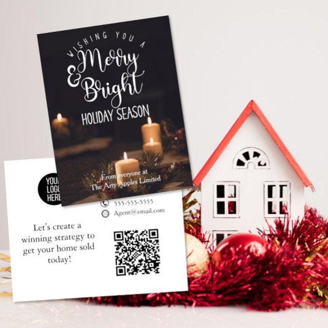 merry bright holiday business corporate marketing postcard (Creator Uploaded)
