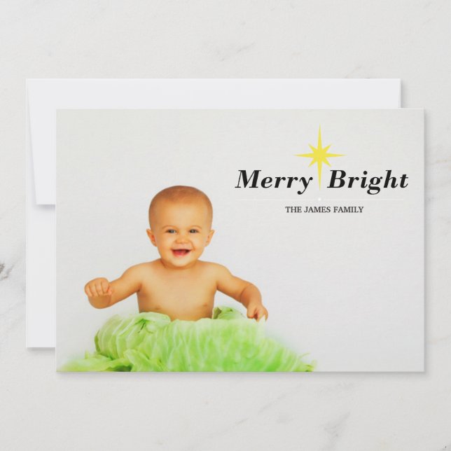 merry bright holiday card (Front)