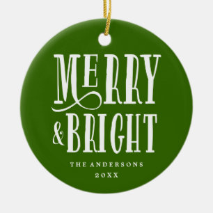 Merry & Bright Holiday Ornament