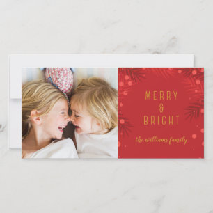 Merry & Bright   Holiday Photo Card