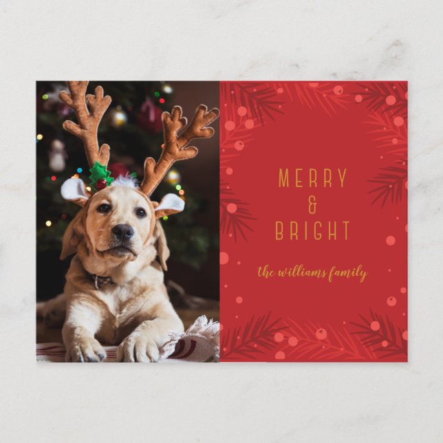 Merry & Bright | Holiday Photo Card (Front)