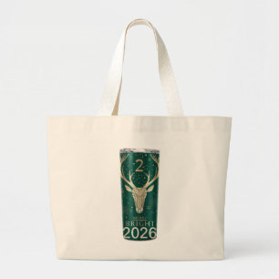 Merry Bright Holiday Tumbler – 2026 Edition Large Tote Bag