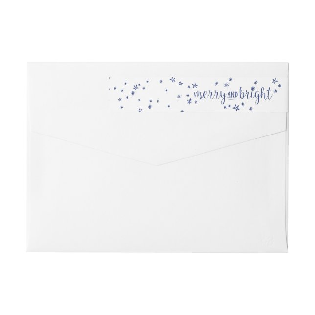 Merry & Bright Holiday Wraparound Address Label (Back)